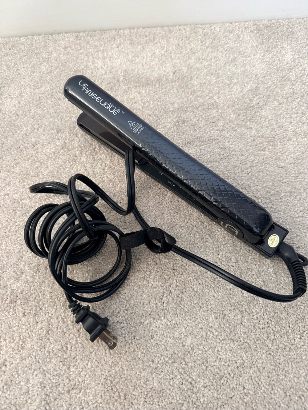 Le Angelique Black Diamond-Pattern Professional Hair Straightener
